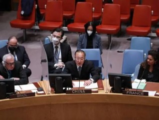 中方代表呼吁立即停火止战，维护世界和平与安全