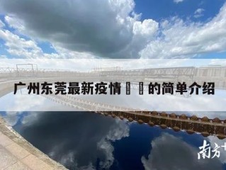 广州东莞最新疫情㊙️的简单介绍